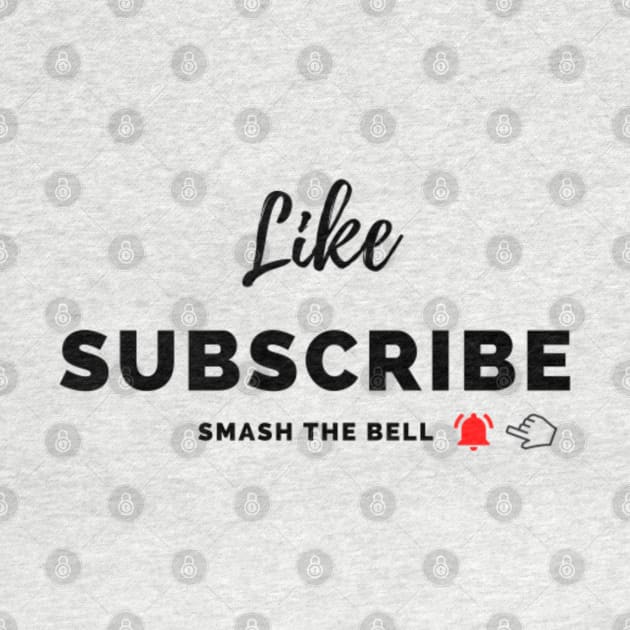 Like, Subscribe, Smash the Bell Mug, Mask, Tote by DeniseMorgan